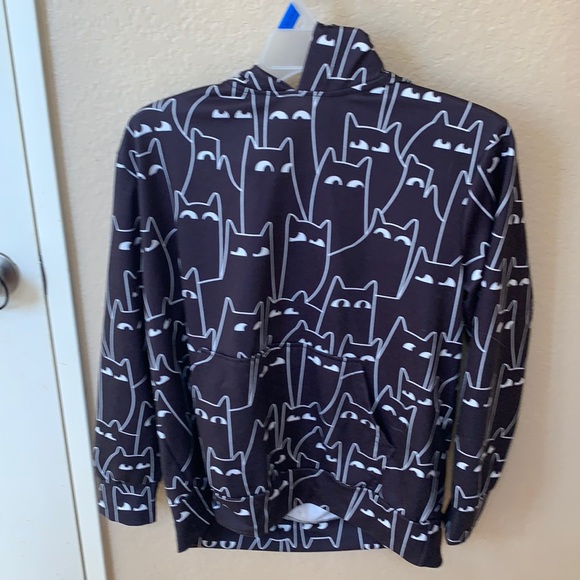 Shiein new but washed 0XL black cat hoodie